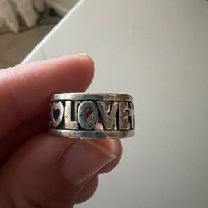 James Avery Love Hope Faith Ring